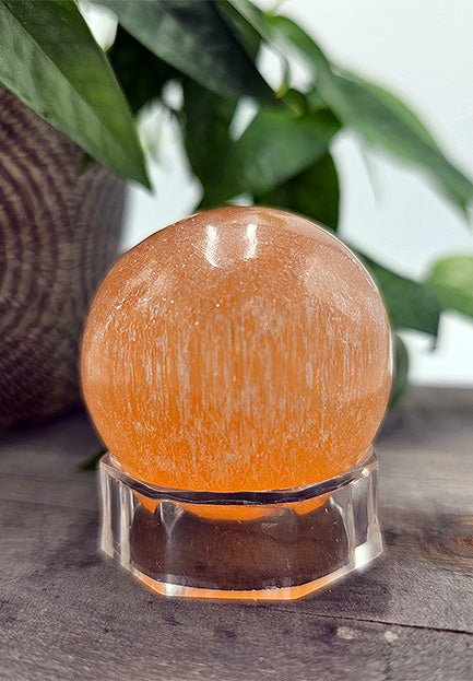 Orange Selenite Sphere